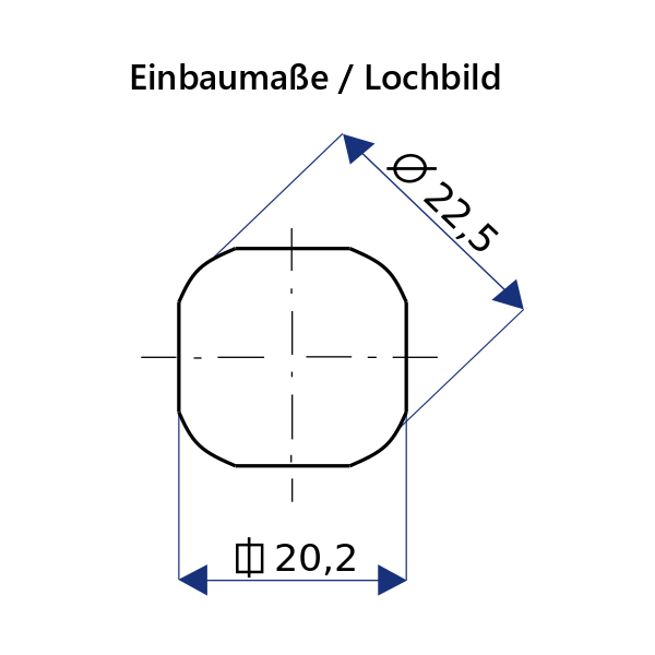 Drehriegel / Vorreiber [AISI 303/GD-Zn schw/AISI 316] Dreikant 7